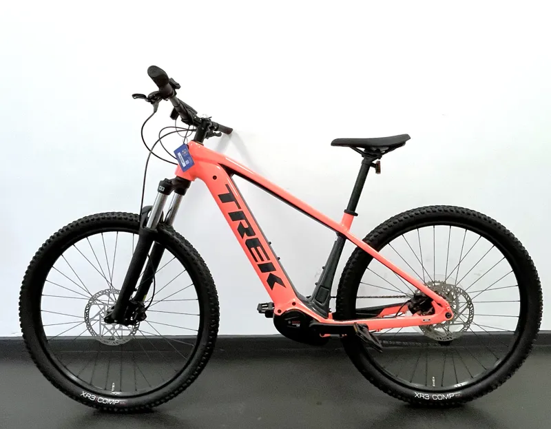 EX-DISPLAY Trek Powerfly 4 625w Gen 4 Electric Mountain Bike Medium 2023 in Living Coral and Grey-1